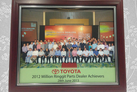 2012 Million Ringgit Achieves Parts Dealer (Toyota)