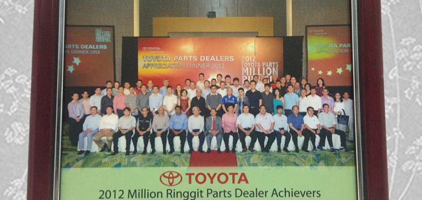 2012 Million Ringgit Achieves Parts Dealer (Toyota)